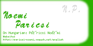 noemi paricsi business card